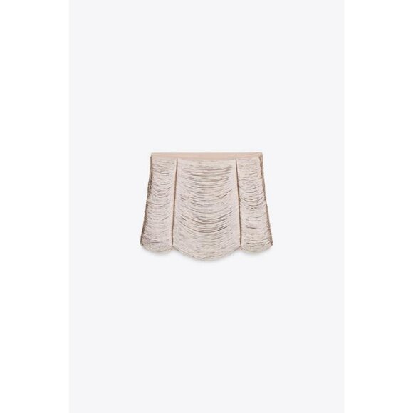 ZARA FRINGED MINI SKIRT - Picture 1 of 7